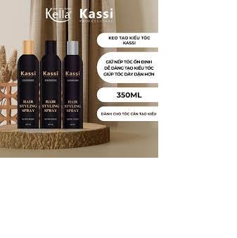 Keo xịt tóc Kassi dạng mềm, cứng và bóng (Chai 350ml)
