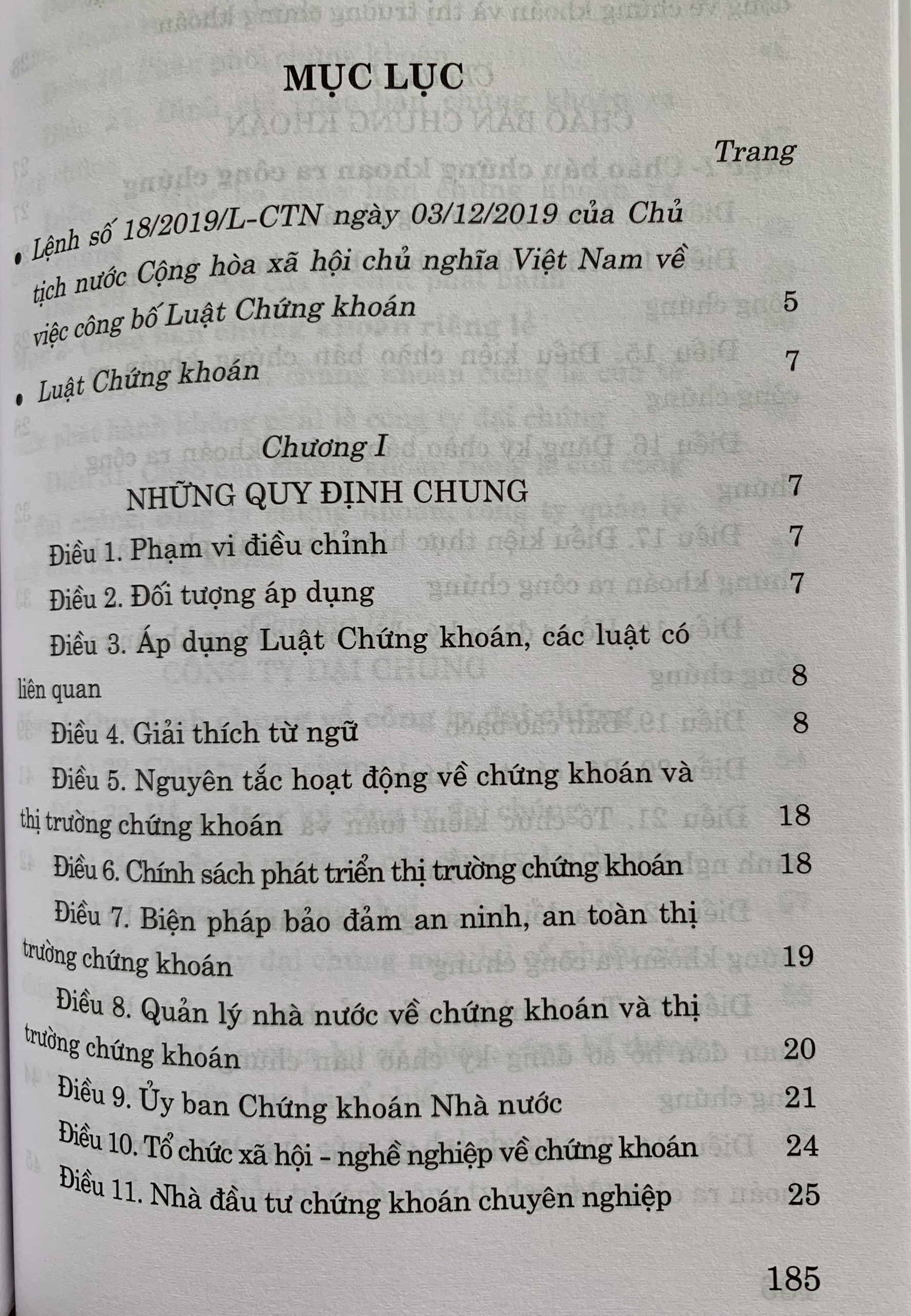 Luật Chứng Khoán (hiện hành)