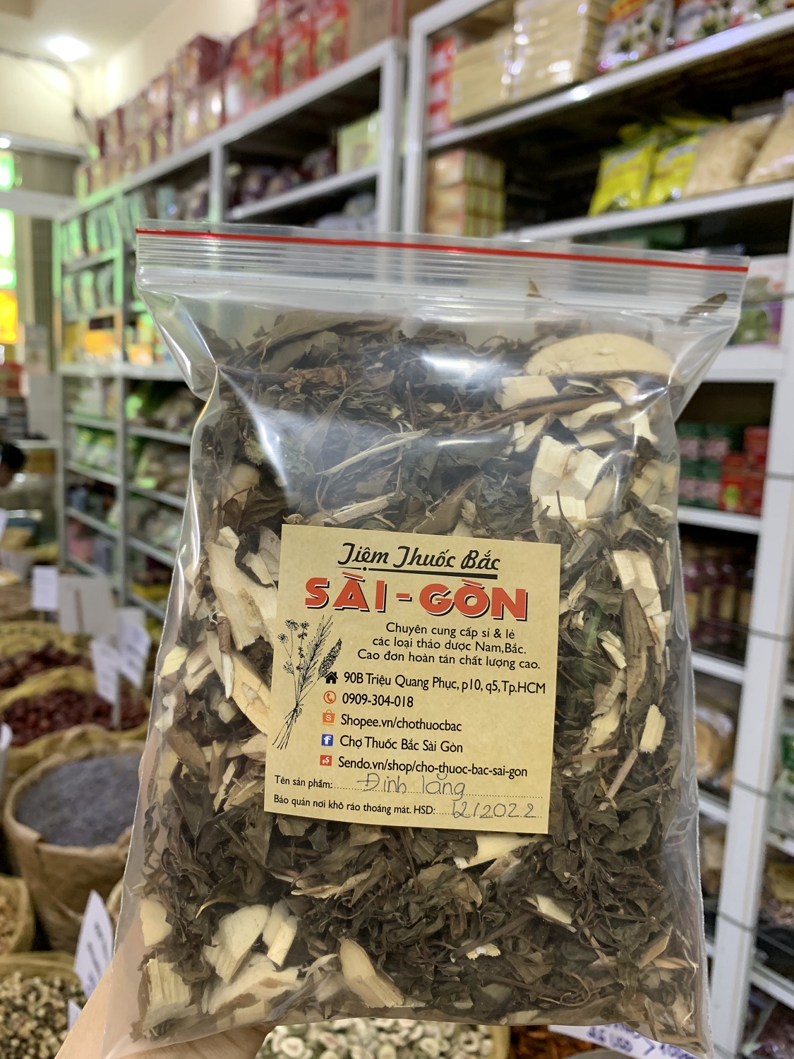 [HCM]ĐINH LĂNG HỮU CƠ 500GRAM Tiệm Thuốc Bắc Sài Gòn