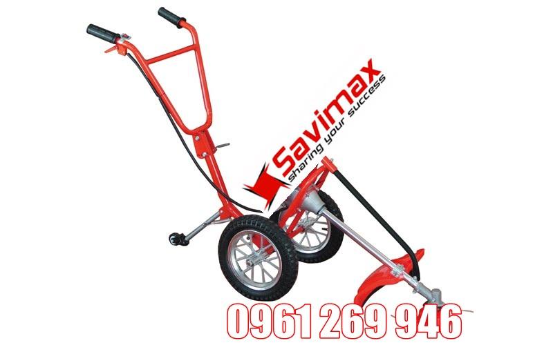 Khung ráp lắp máy cắt cỏ đẩy tay có bánh xe di chuyển