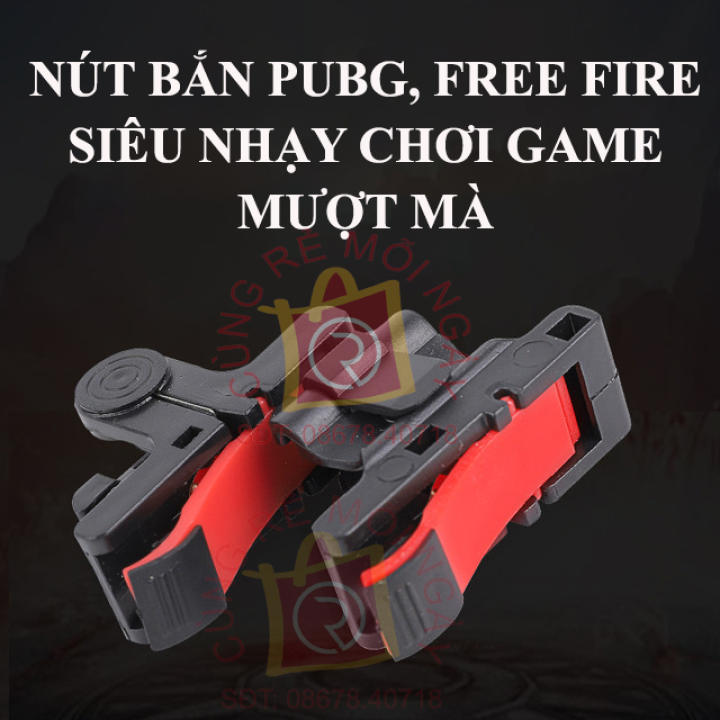 Nút bắn PUBG, FREE FIRE D9, bộ 2 nút chơi game D9 – No Brand – top1shop