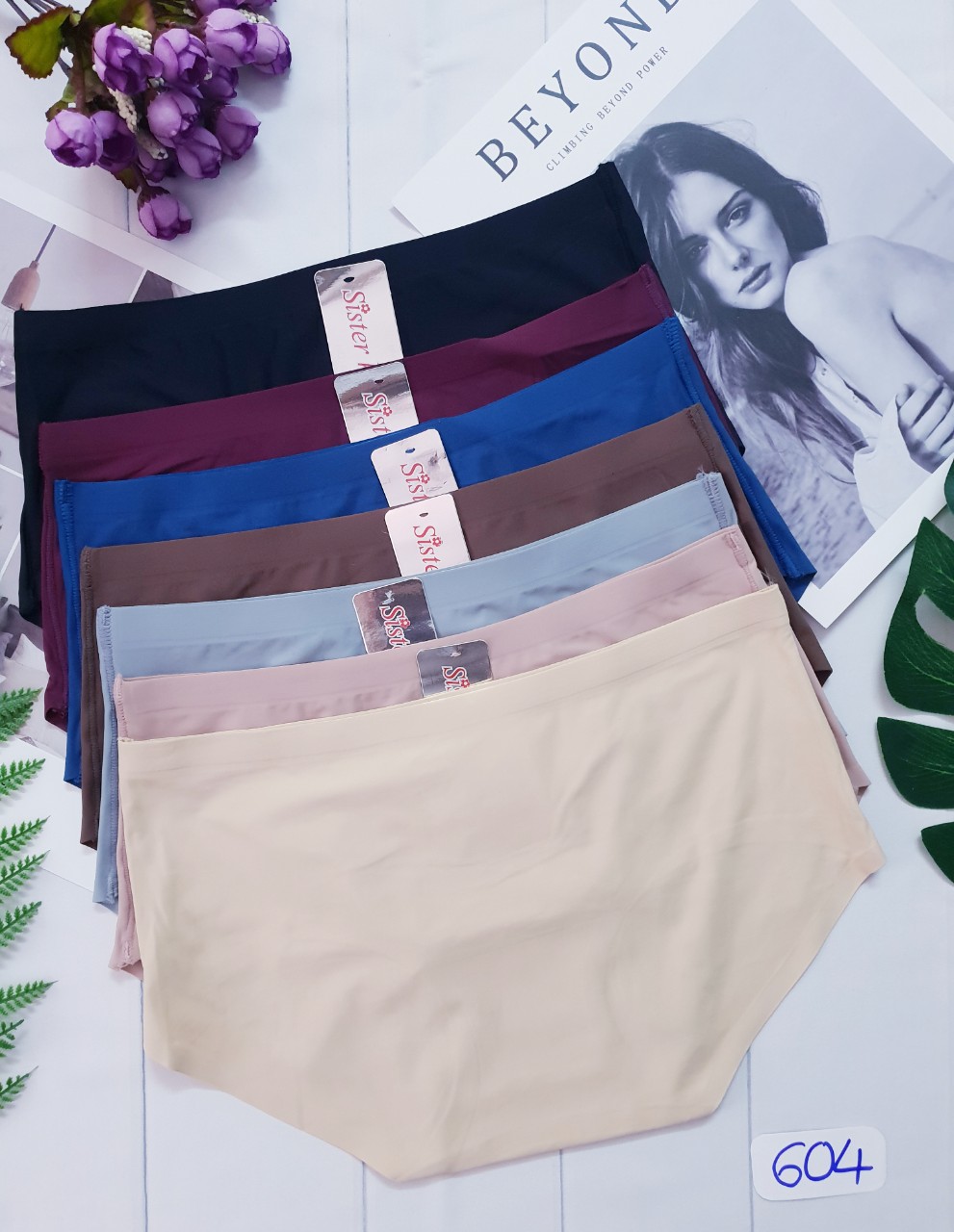 Combo 5 Quần Lót Nữ Su Đúc Trơn Sister Hood Thái Lan 604 – Siêu Mát, Siêu Ôm, Không Viền