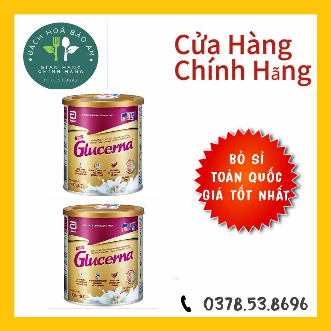 Combo 2 lon sữa glucerna 400g màu tím