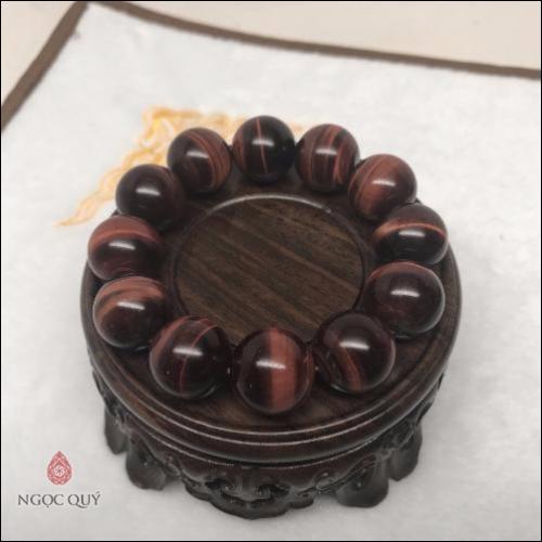 Vòng tay đá mắt hổ đỏ 16mm mệnh hỏa thổ - Ngọc Qúy Gemstones