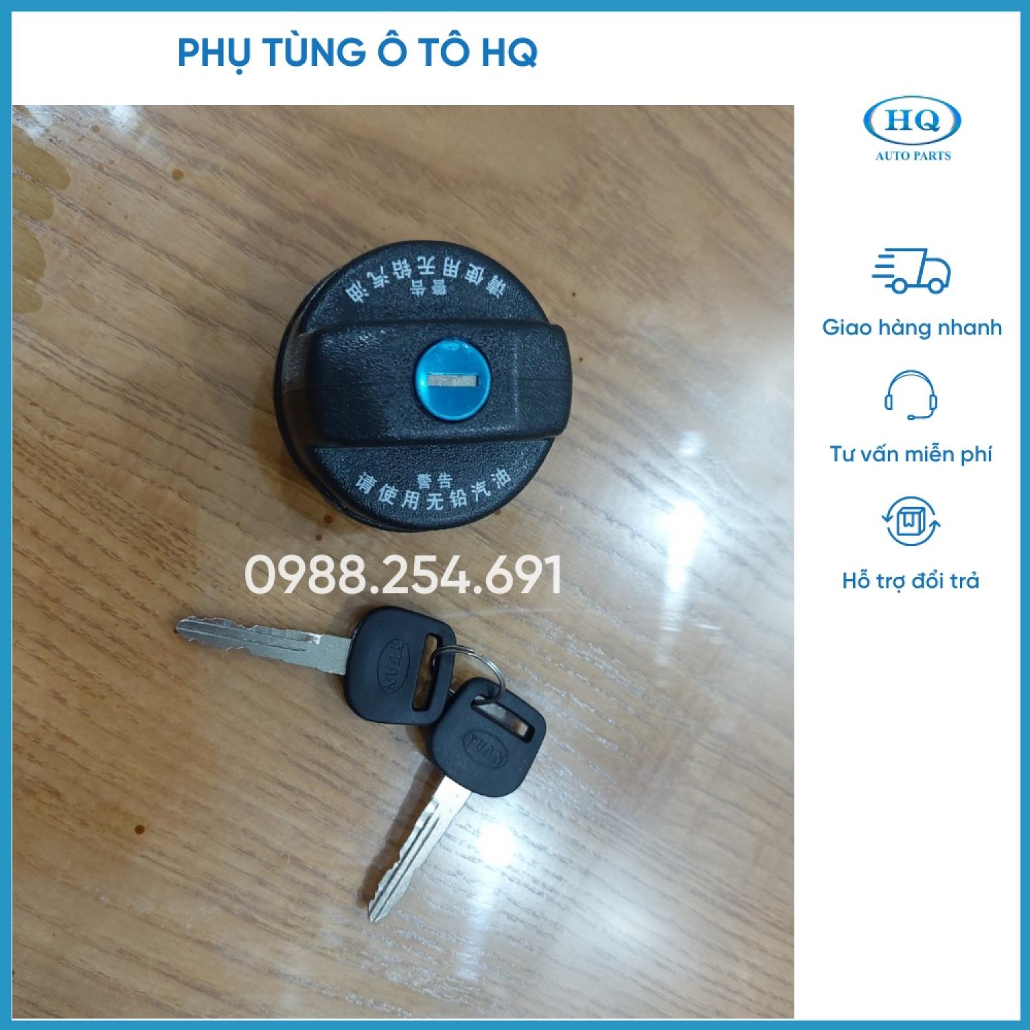 Nắp bình xăng Thaco 750, Thaco 800 (loại có khóa)