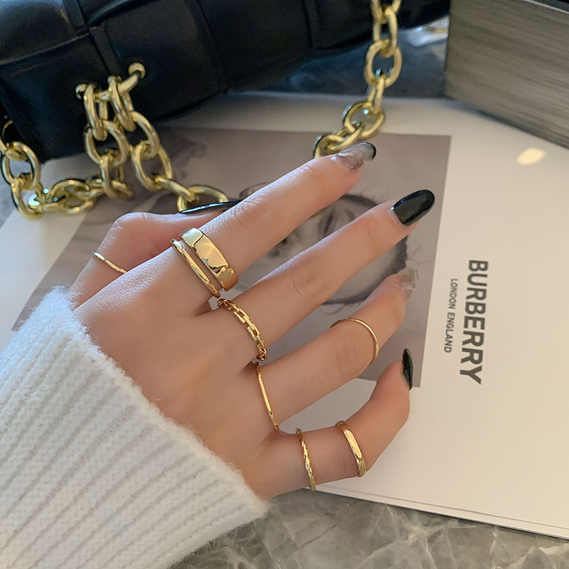 [HCM]Set nhẫn 7 món phong cách midi ring mới lạ