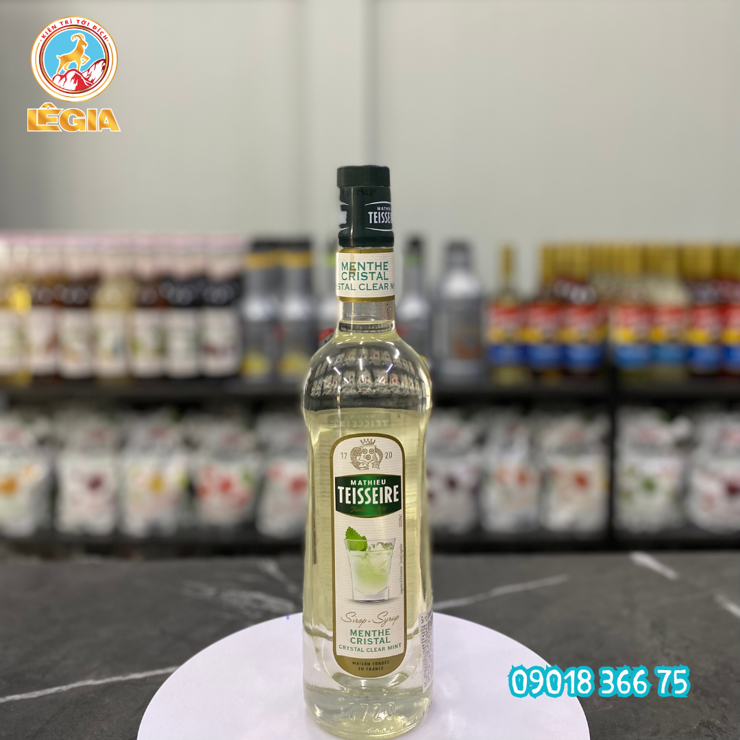 Siro teisseire bạc hà trắng 700ml - teisseire crystal clear mint syrup