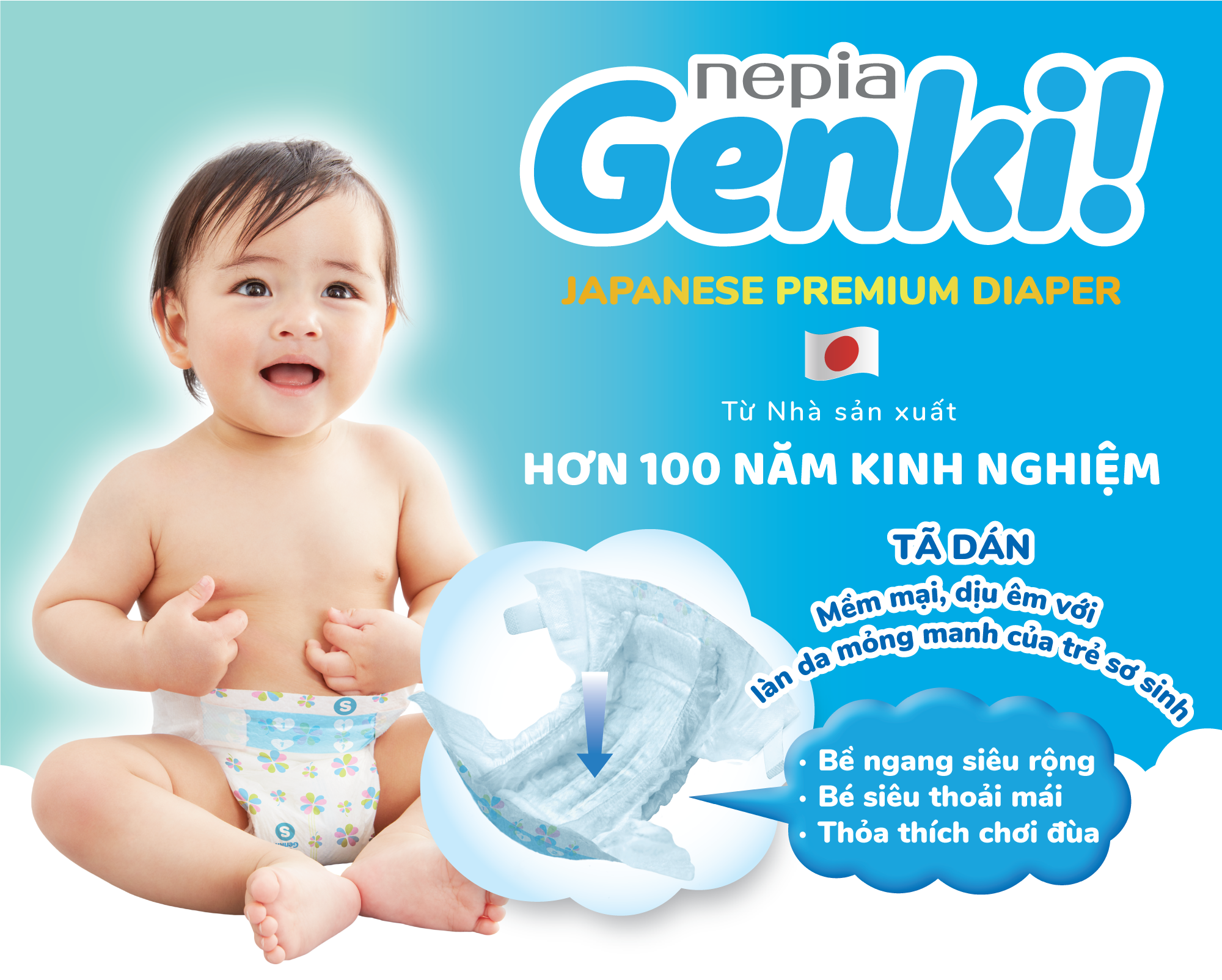Tã-bỉm quần Genki L30 miếng