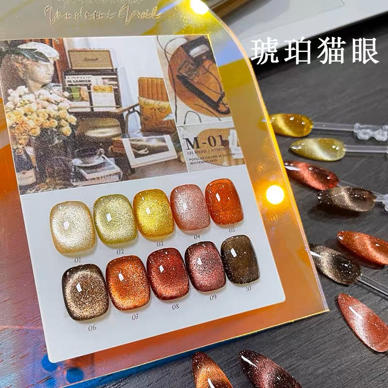 SET SƠN MẮT MÈO HỔ PHÁCH VENDEENI M1 10CHAI (tặng kèm bảng màu)