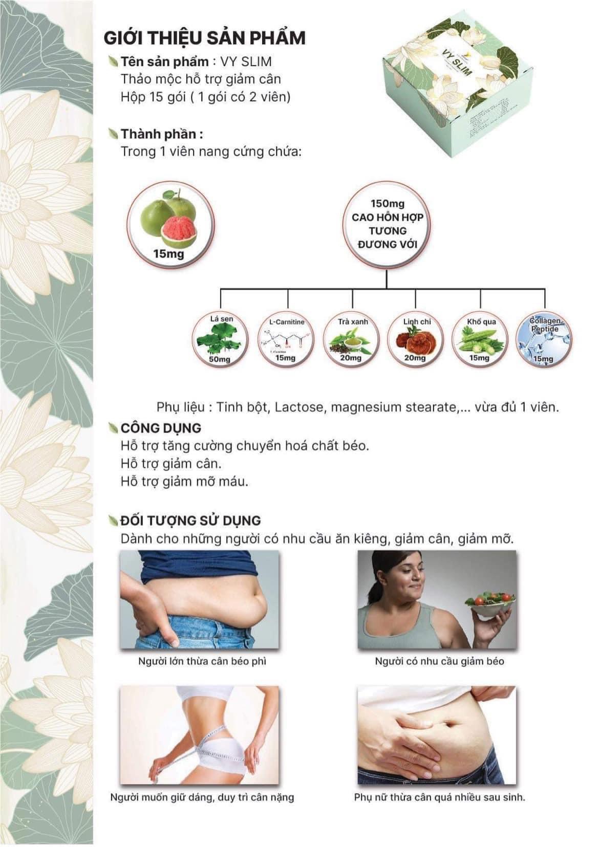 giảm cân vy slim chính hãng