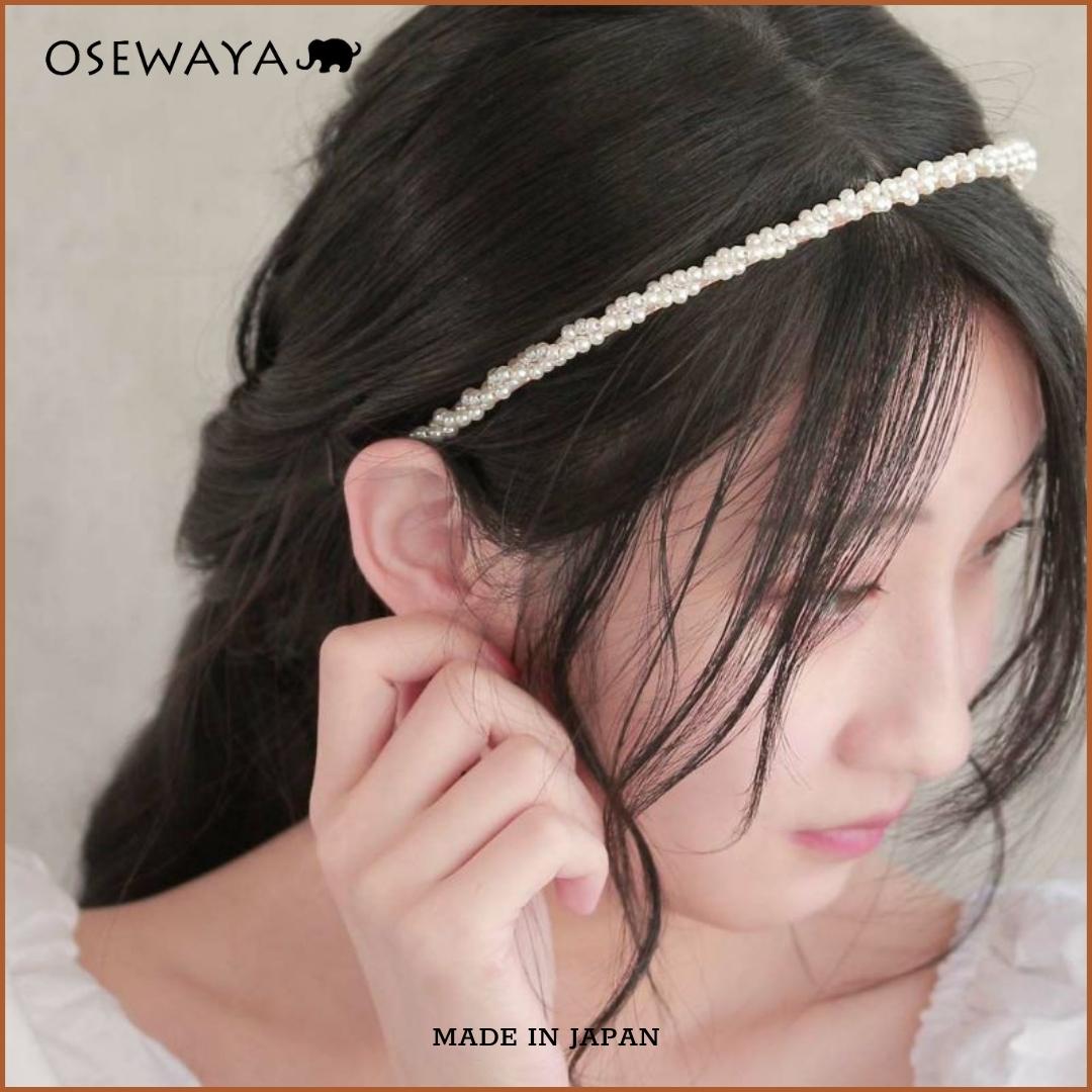 Băng đô cài tóc ngọc trai Osewaya