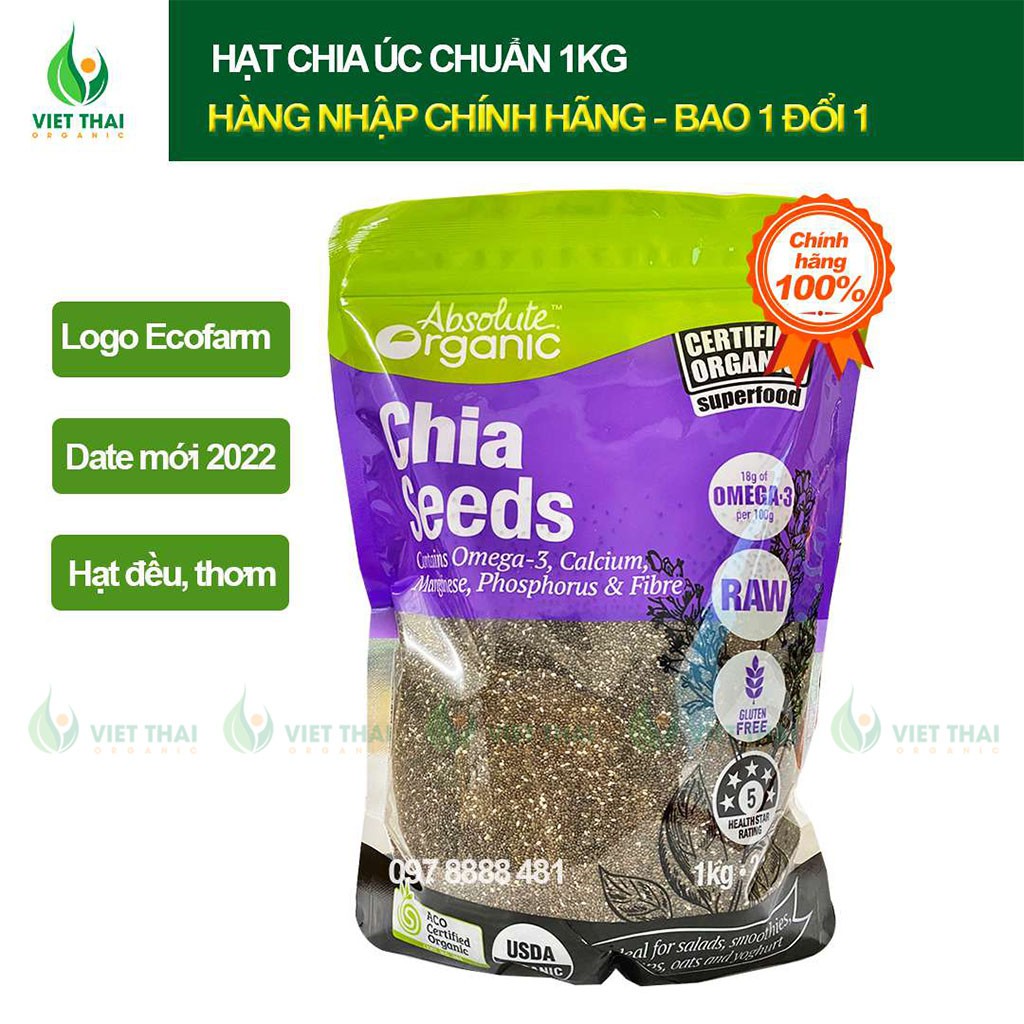 Hạt Chia Tím Úc Nhập Khẩu Trai Đẹp 1KG