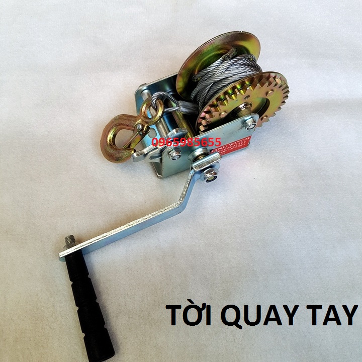 Tời quay tay 800 LBS (8m dây cáp)