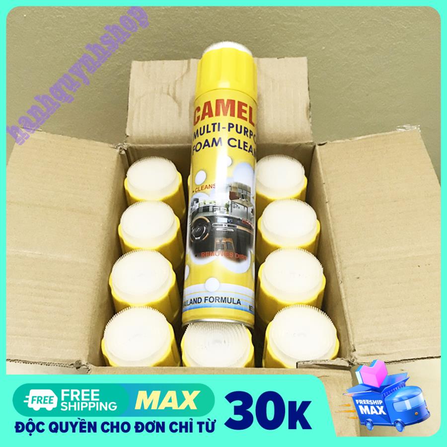Chai xịt bọt vệ sinh nội thất ô tô đa năng foam cleaner màu vàng 650ml