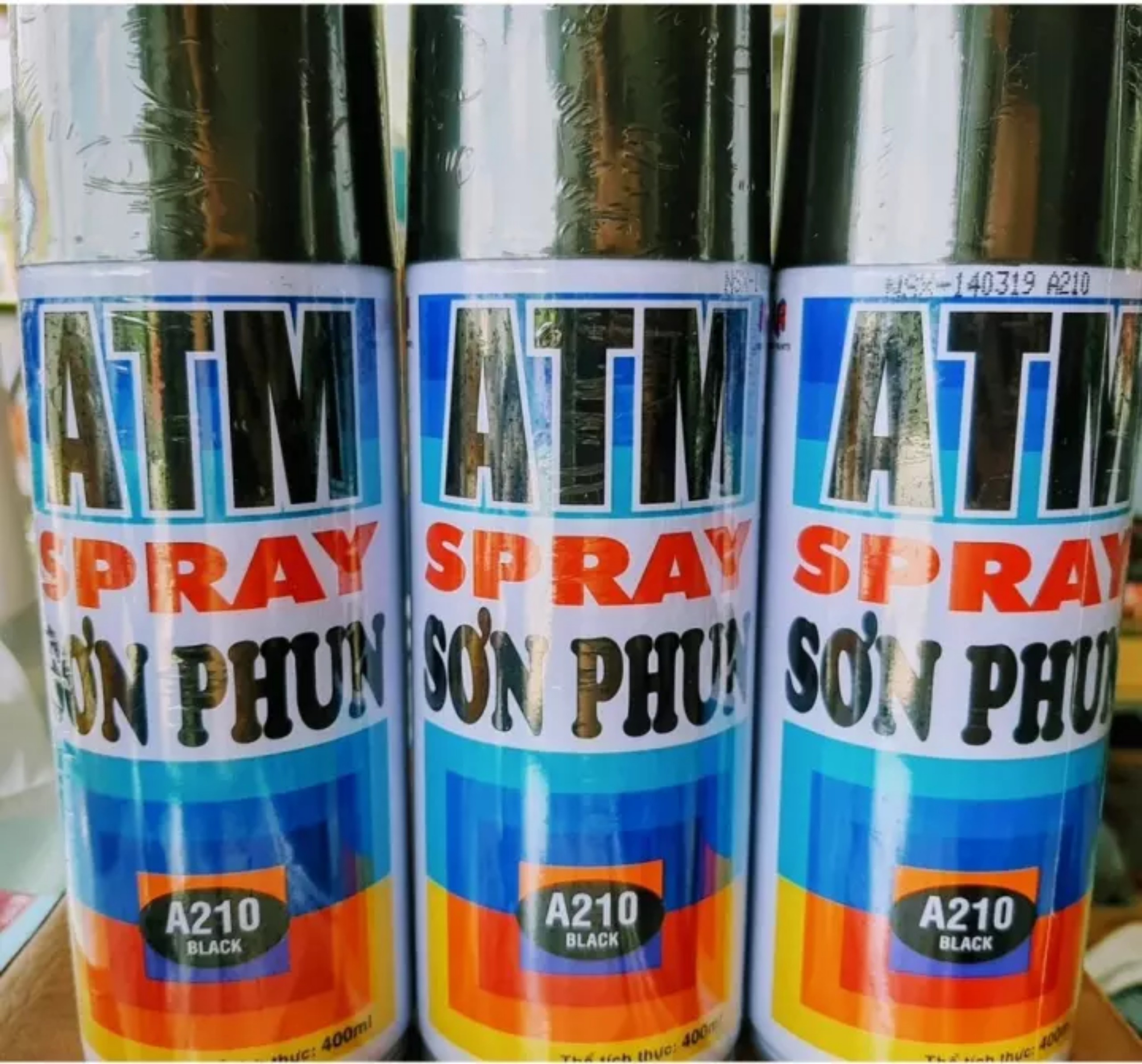 SƠN XỊT ĐEN ATM A210 400ml Chính Hãng