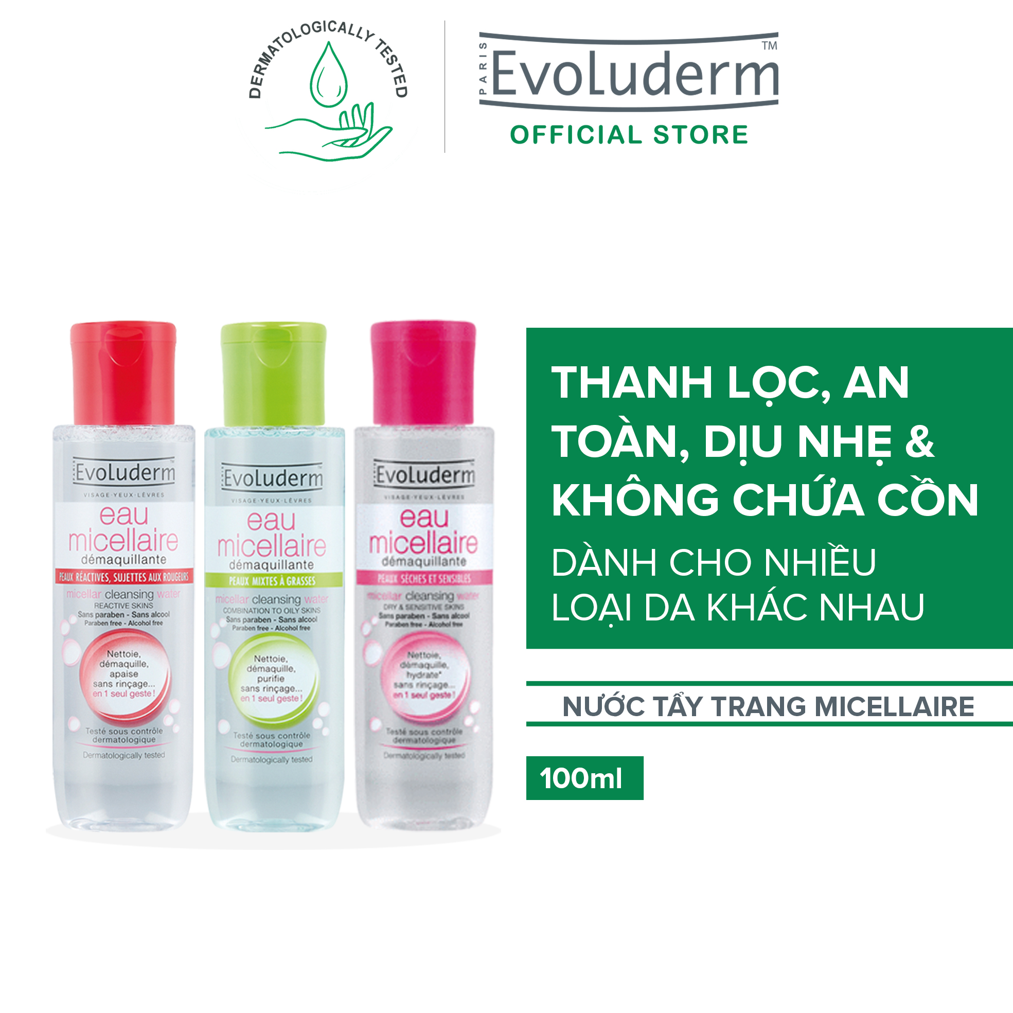 Nước Tẩy Trang Evoluderm 100ml