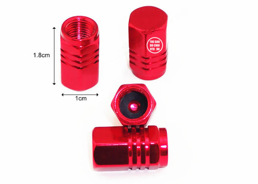 Bộ 4 ốc - nắp chụp chân van, đầu vòi xe hơi, xe máy, ô tô chất lượng cao chống rỉ nhiều màu