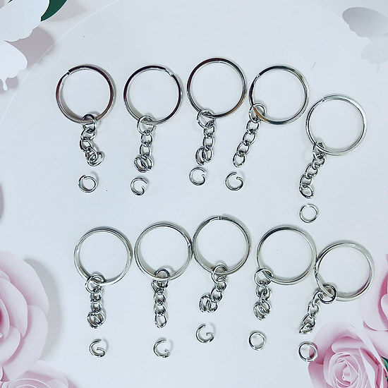 Set 10 cái - Khoen Inox làm móc khóa handmade