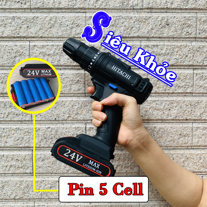 Khoan pin 24V  Hitachi 2 Pin Cao Cấp