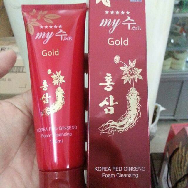 Sữa rửa mặt hồng sâm đỏ Hàn Quốc My Gold