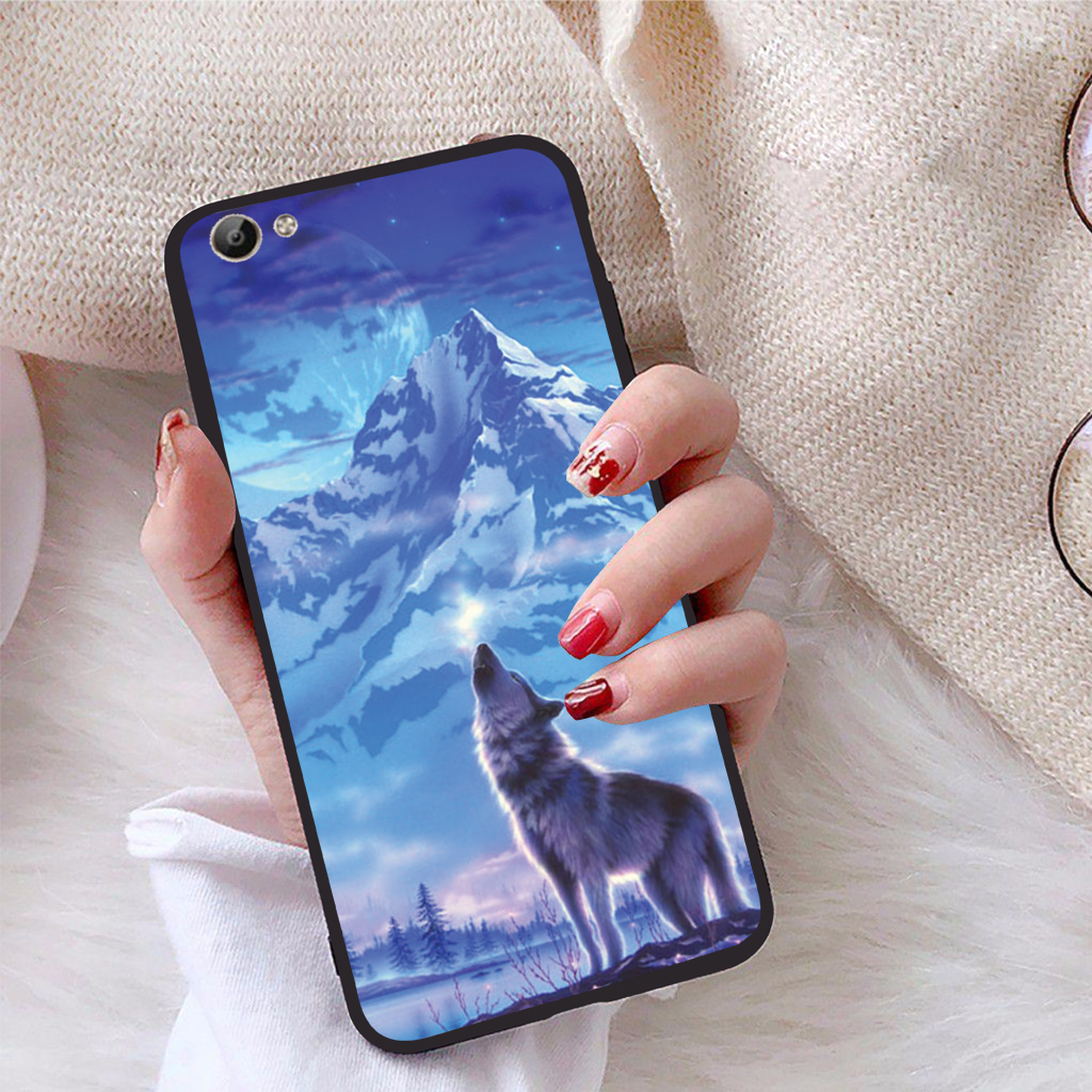 [HCM]Ốp lưng iCase dành cho Vivo Y66 viền dẻo TPU BST Sói và ánh trăng