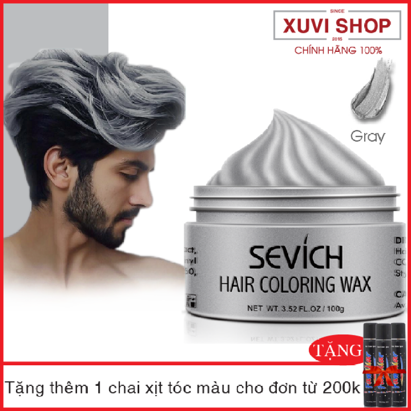 Sáp Vuốt Tóc Màu Xám Khói Tạo Kiểu Cao Cấp SEVICH 120g Nhuộm Tóc Đổi Màu Tạm Thời Chính Hãng - XUVI SHOP giá rẻ