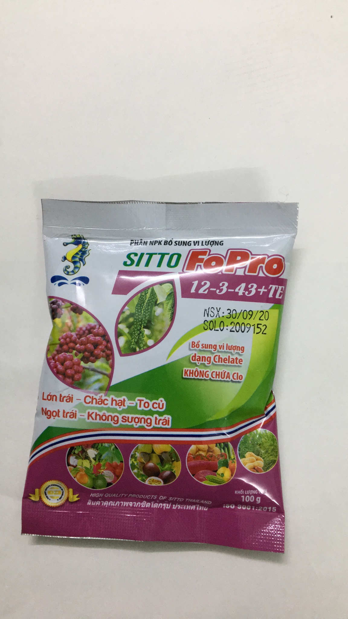 Phân bón NPK Thái Lan Sitto FOPRO gói 100gr
