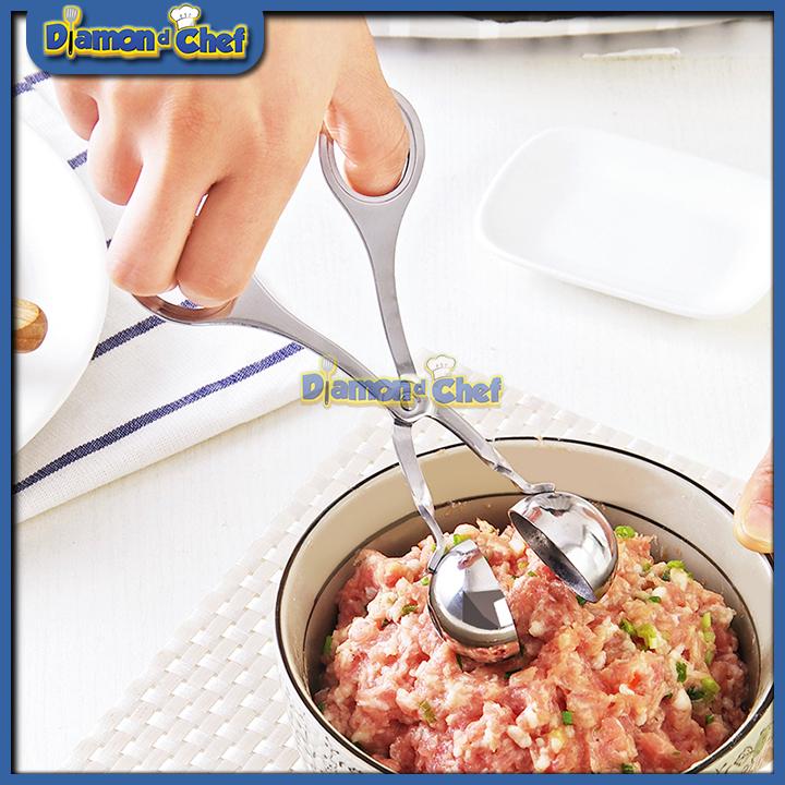 Dụng cụ kẹp thịt viên chả viên inox