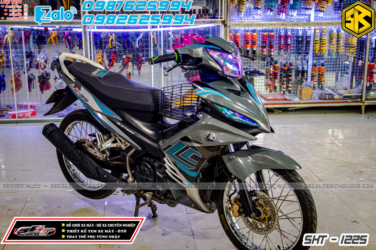 tem trùm exciter 135 xanh xám lc