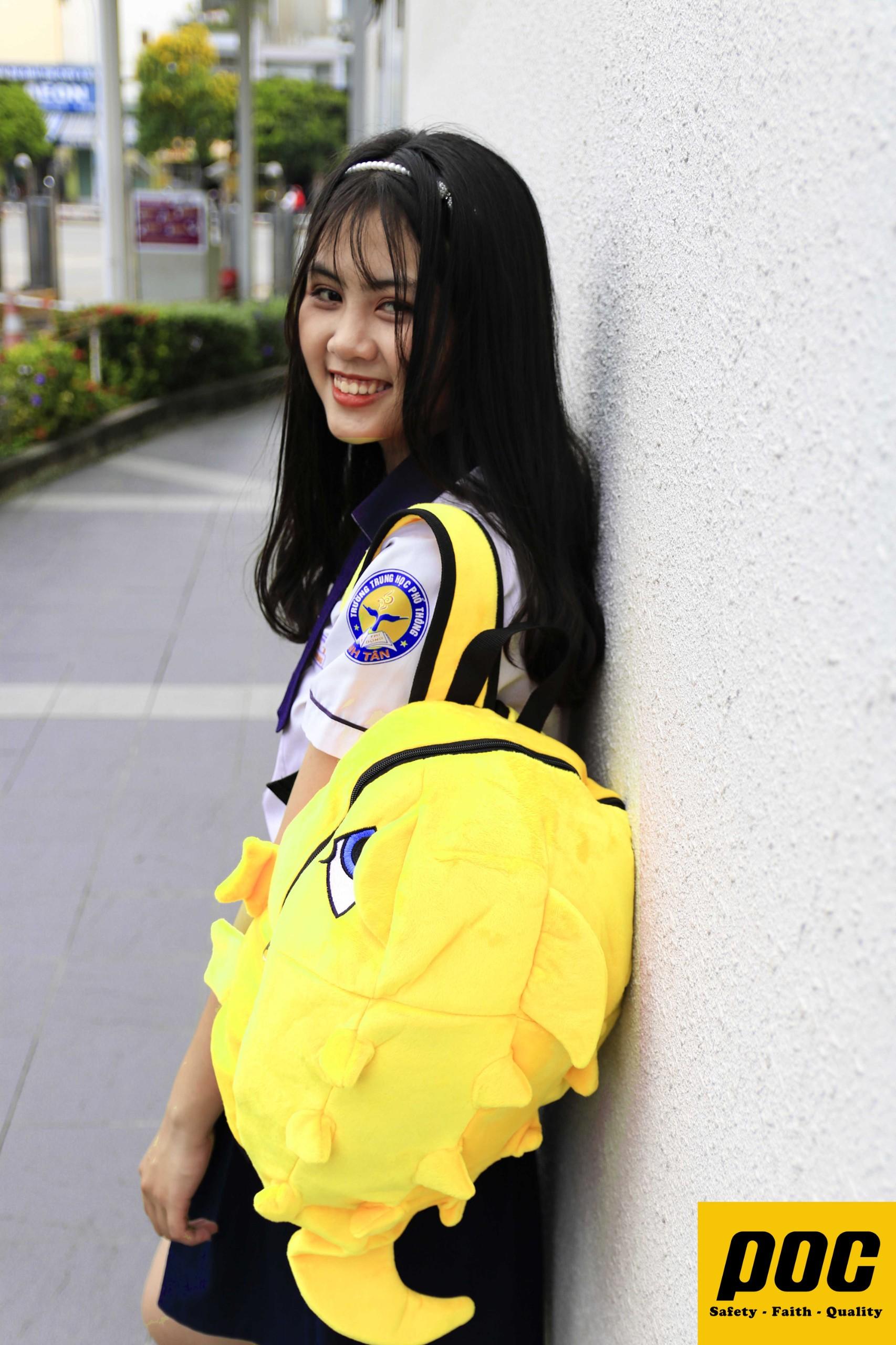High quality waterproof multicolor soft plush dinosaur backpack for school, leisure