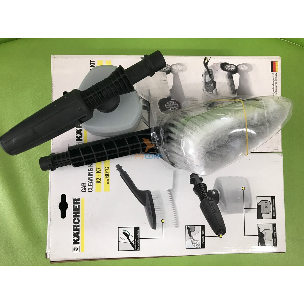 Bộ đầu chà và Bình xịt rửa xe ô tô Karcher