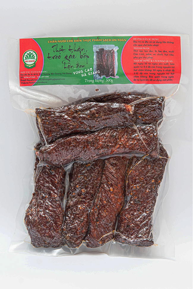 Thịt thăn treo gác bếp lợn đen vùng cao Hà Giang [200gr]