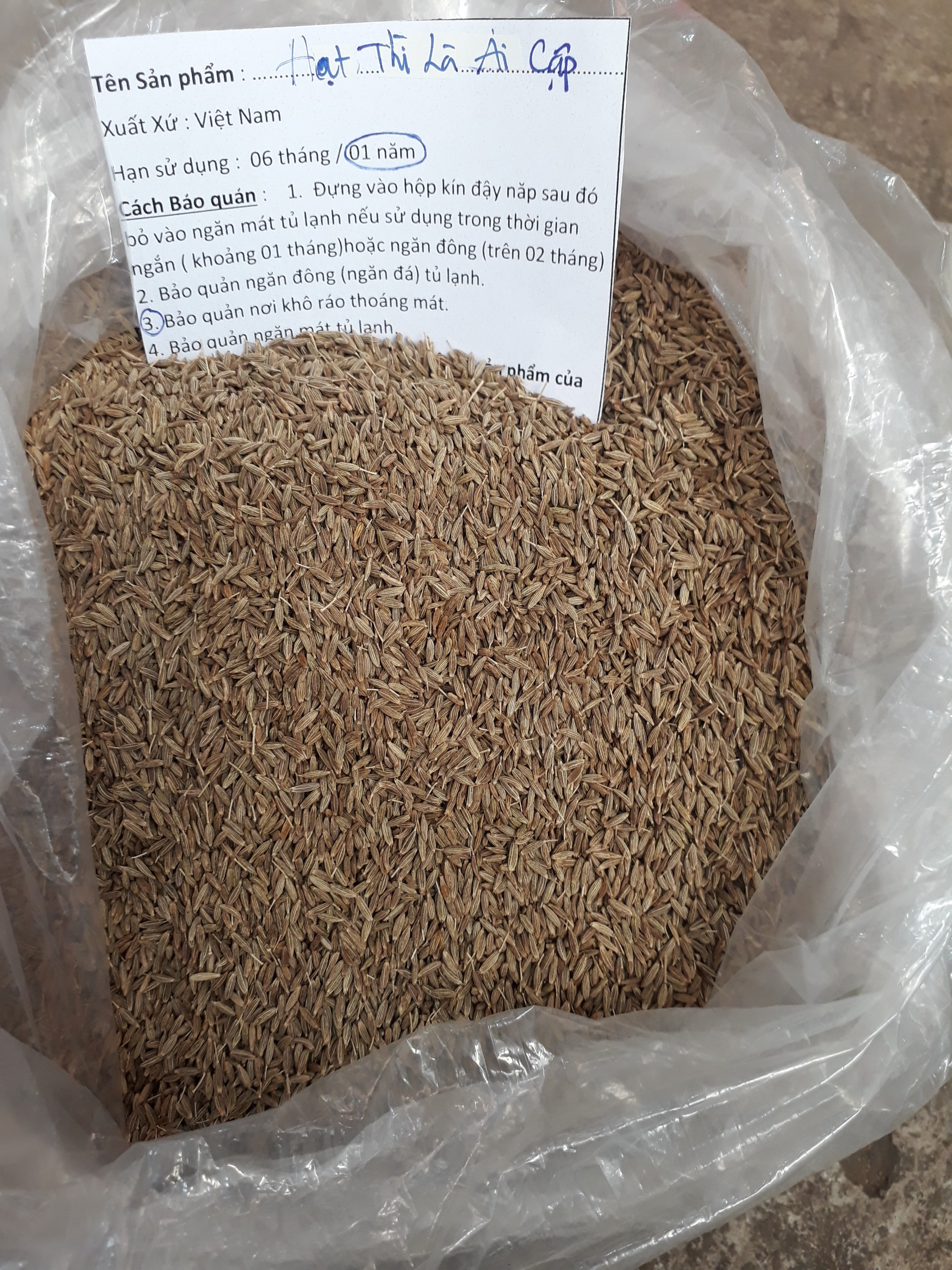 Hạt Thì Là Ai Cập (Cumin Seed, Siron Seed, Caraway Seed) 500gram