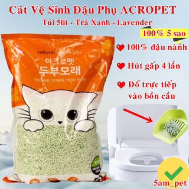 Cát vệ sinh mèo đậu phụ ACROPET 5lit