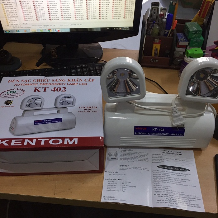 [HCM]ĐÈN SẠC KENTOM KT 402ĐÈN CHIẾU SÁNG KHẨN CẤP
