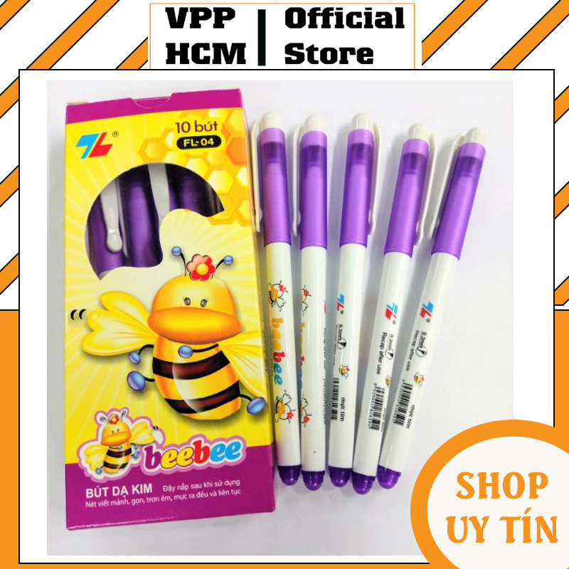 [1 Cây] Bút lông kim màu tím Beebee FL04 Thiên Long