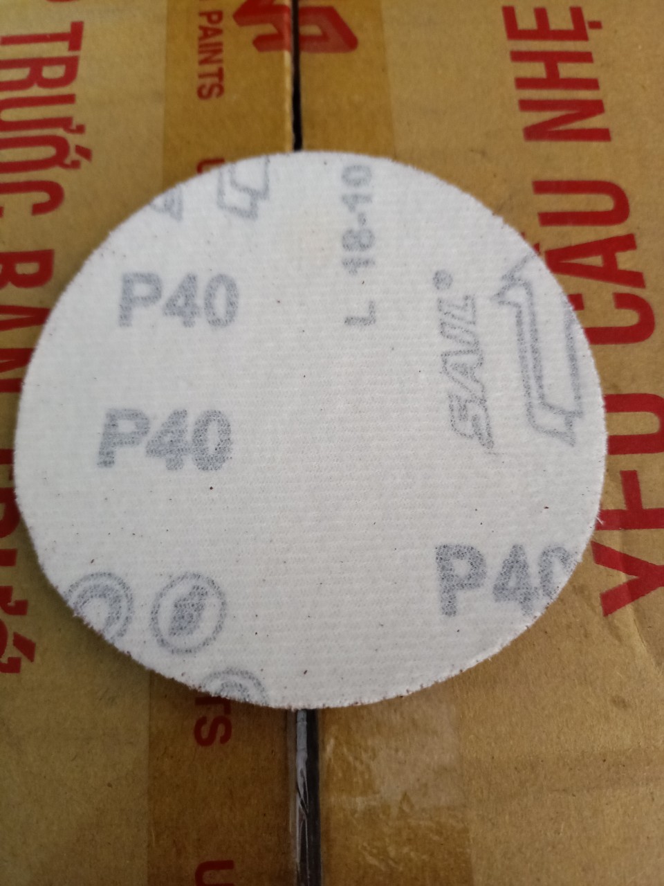 10 miếng nhám vải tròn dán đế nỉ 1 tấc p40 - p240