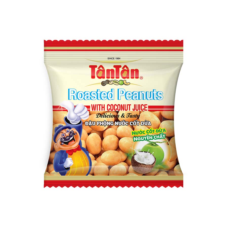 10 gói Đậu phộng Nước cốt dừa Tân Tân (16g/gói)