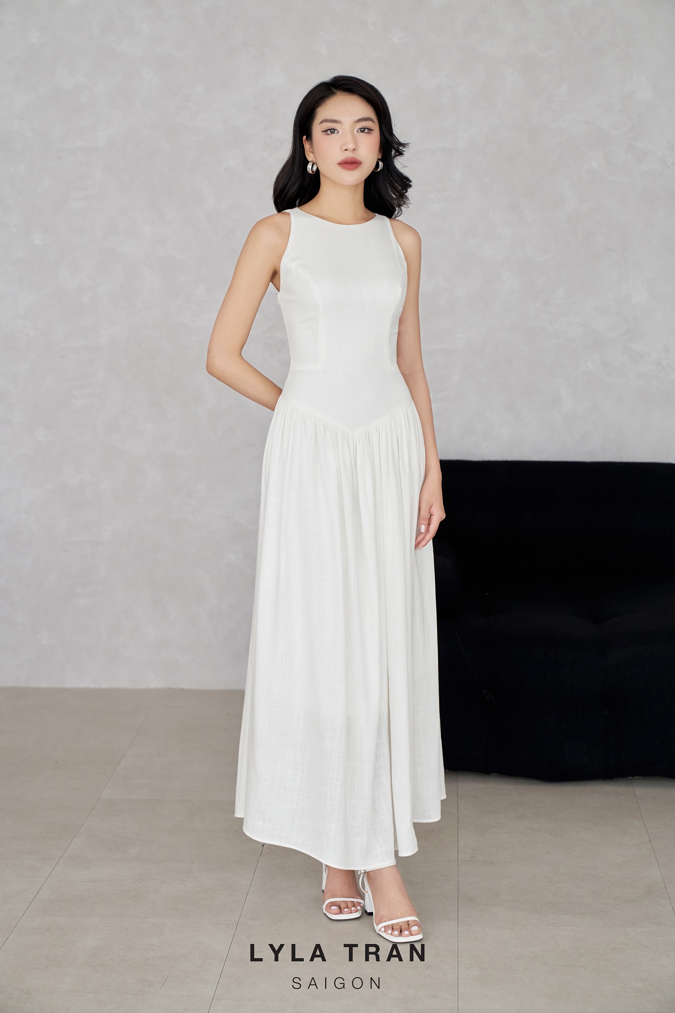 ĐẦM LINEN EO TAM GIÁC TÔN DÁNG (KATIE LINEN)