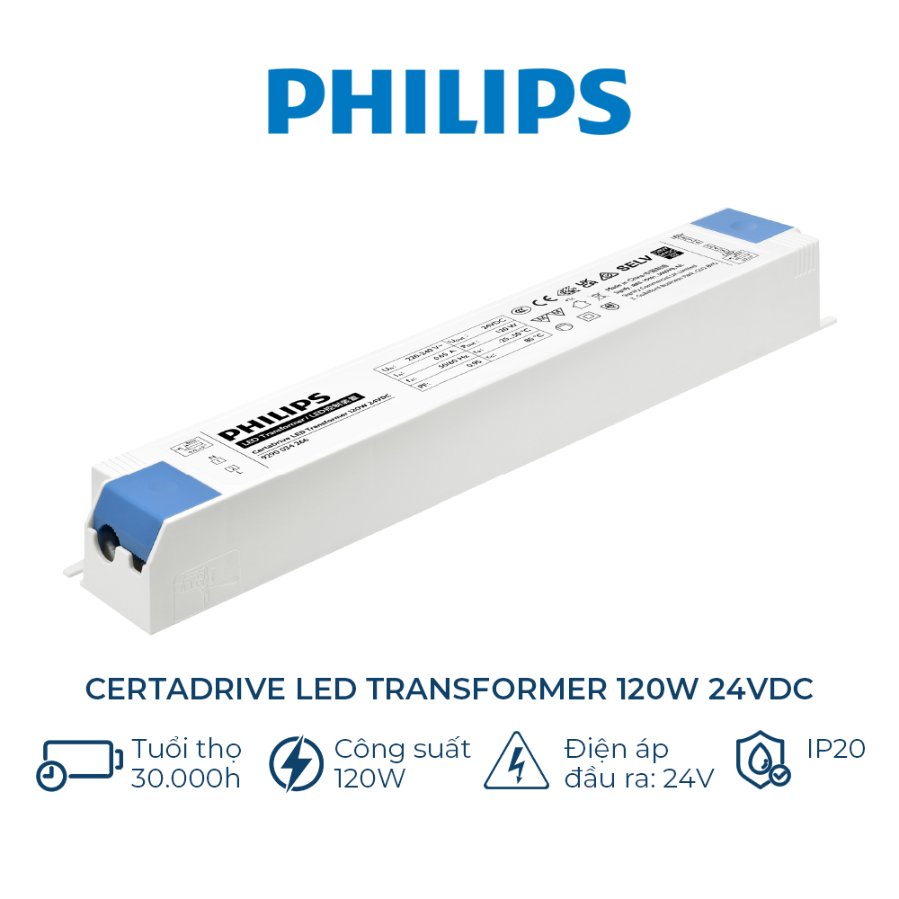 Nguồn LED dây Philips Transformer Công suất (30W,60W,120W,180W)
