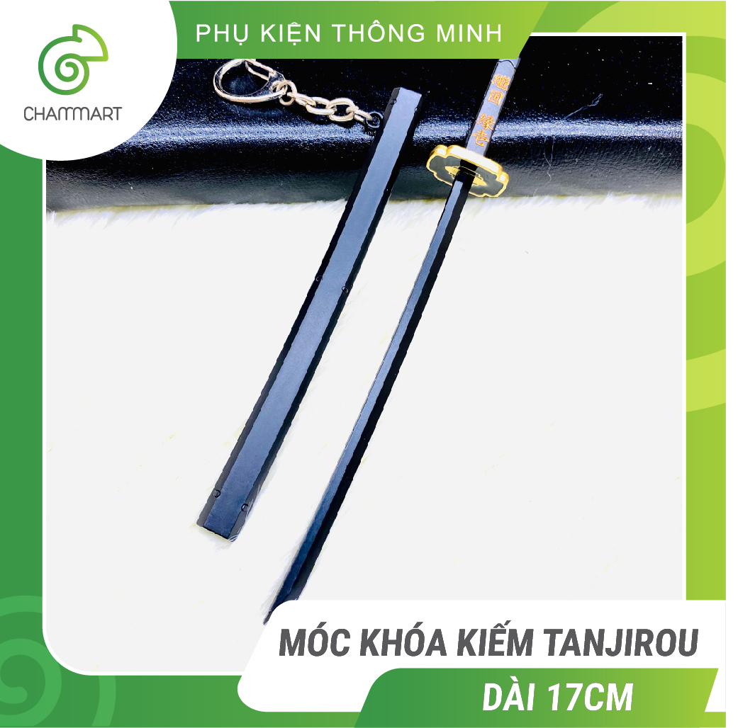 Móc khóa kiếm Tanjirou anime Kimetsu No Yaiba không gỉ thanh gươm diệt quỷ mô hình 17cm anime Kimetsu No Yaiba