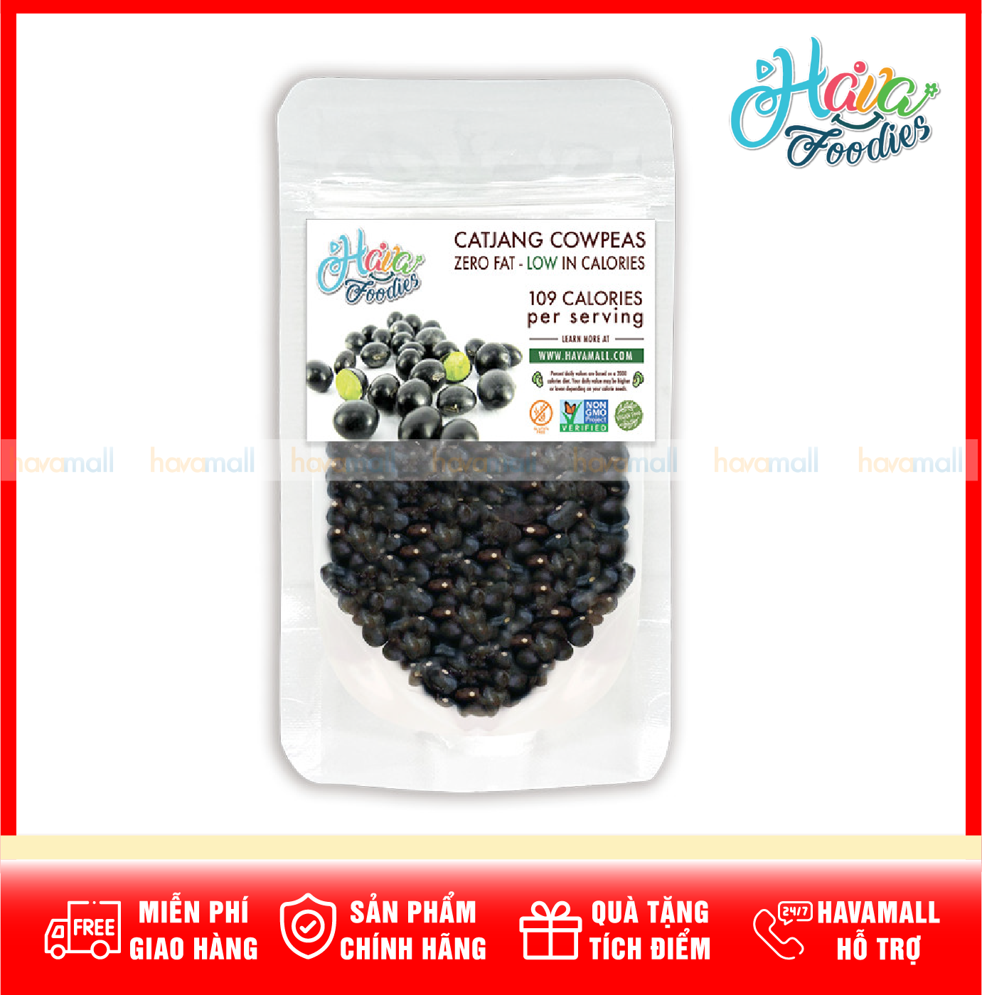 Đậu Đen Xanh Lòng Havafoodies – Catjang Cowpeas