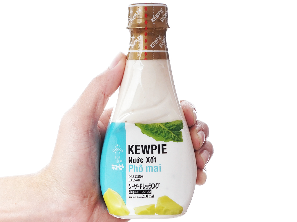 CÁC LOẠI SỐT CHẤM PHÔ MAI SỢI HIỆU kewpie CHAI 210ML