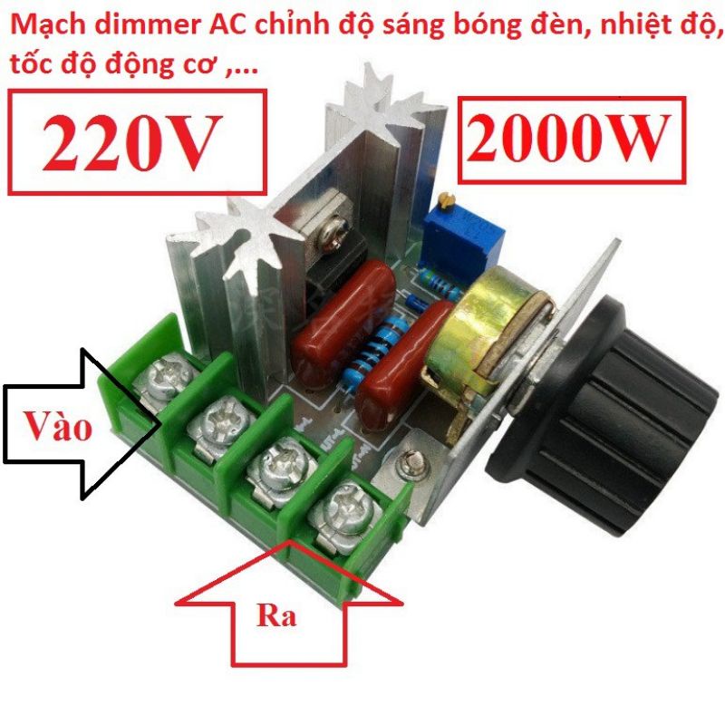 Module Điều Chỉnh Điện Áp Dimmer 220VAC SCR 2000W -TH014
