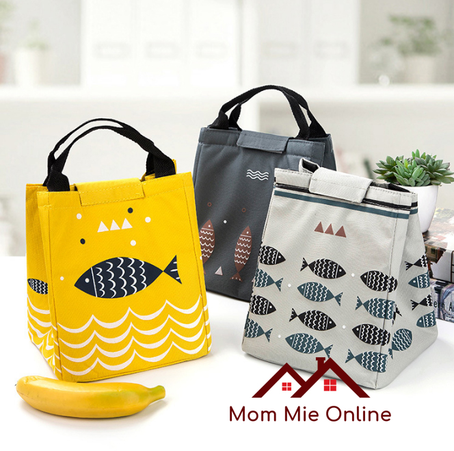Túi giữ nhiệt đựng cơm Bento Nhật Bản - Loại Dán - J134, T024