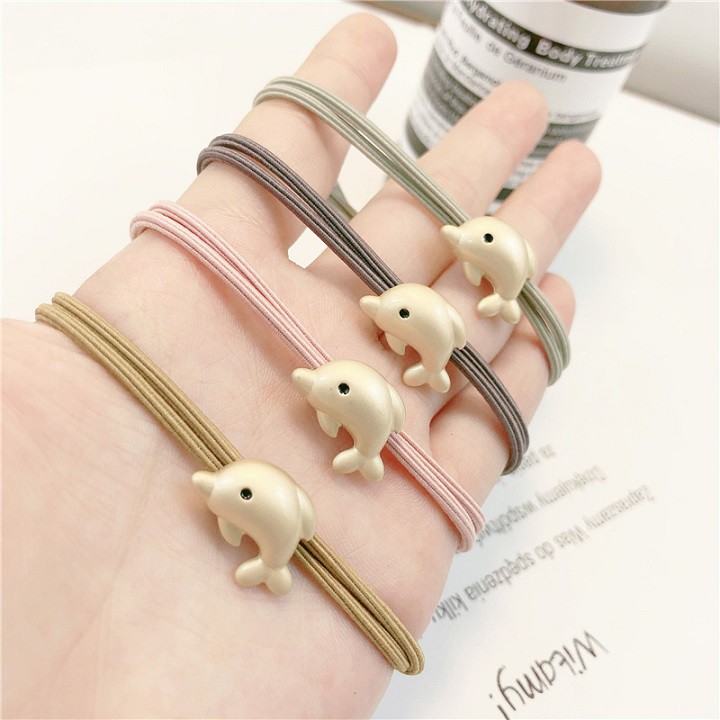 Set 2 Dây buộc tóc, cột tóc hình Cá Heo con dễ thương