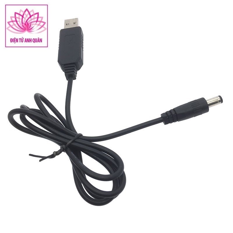 Dây cáp USB chuyển đổi từ DC 5V sang DC 12V.