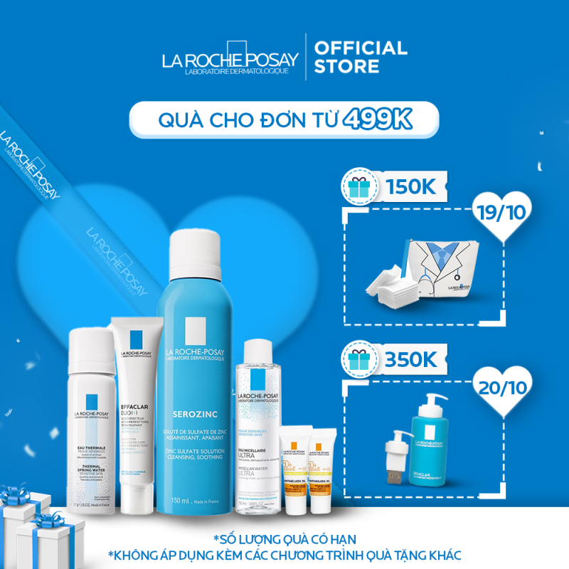 Bộ sản phẩm giảm dầu, giảm mụn ngừa thâm hiệu quả sau 12h Effaclar Duo+