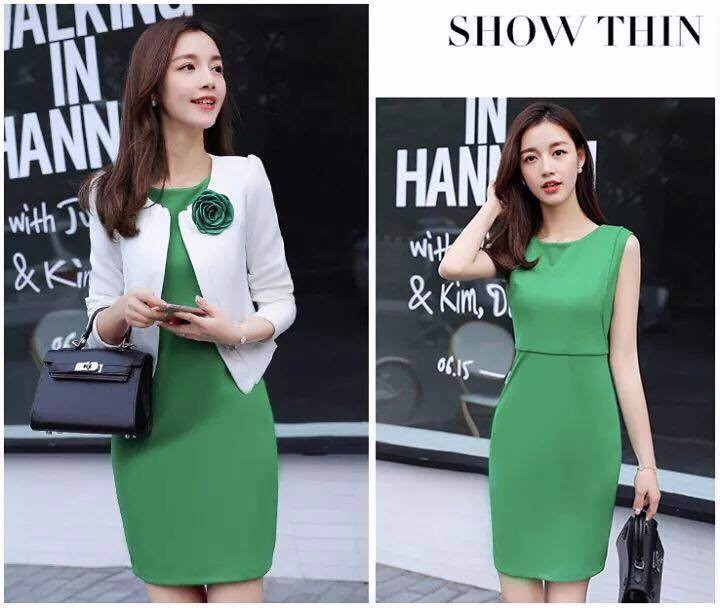 [HCM]ĐẦM CÔNG SỞ KÈM VEST THANH LỊCH - DCS42