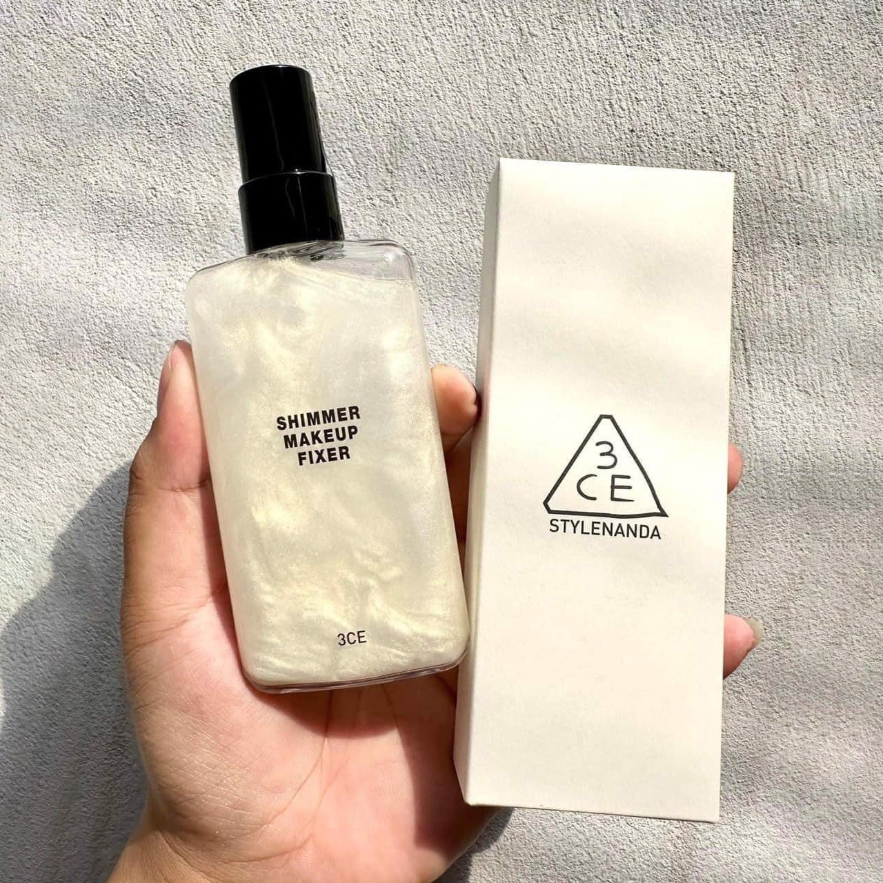 Xịt Khoáng Khoá Makeup 3ce Shimmer Makeup Fixer